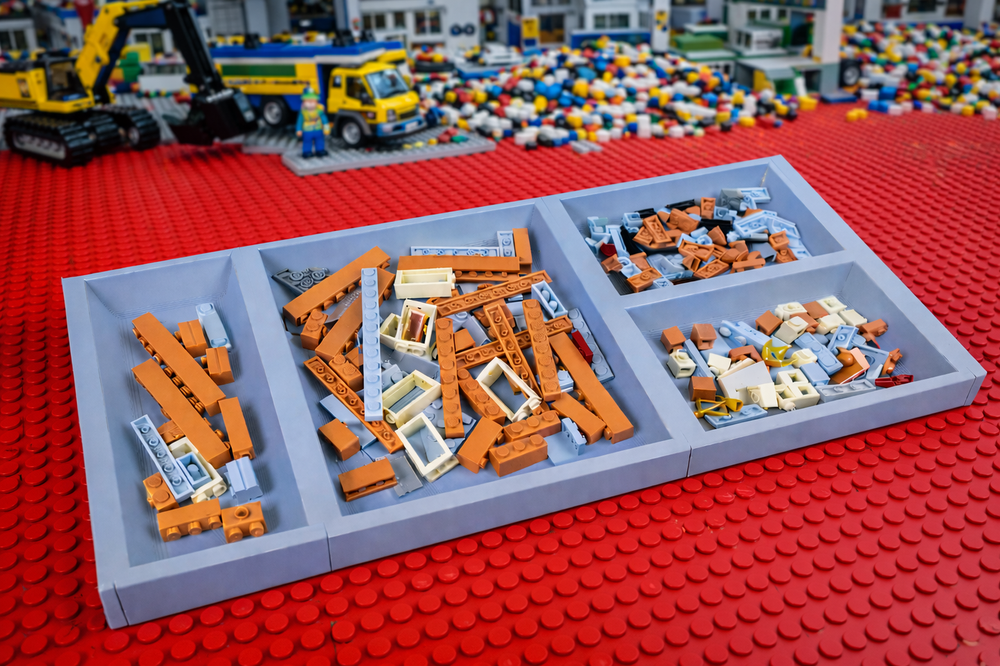 Building Bricks Sorting Tray - Multiple Colours - Lego inspired