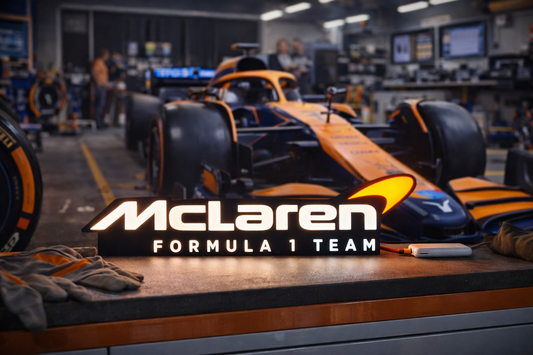 McLaren Formula 1 LED Light Box Man cave/Desk/Night Light
